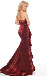 2 of 4 Rachel Allan 8438 Dress Burgundy