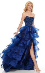 2 of 8 Rachel Allan 8444 Dress Navy