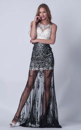 1 of 2 Faust 888 Dress Black-White