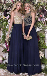 2 of 3 Alyce 6577 Navy/Gold