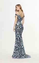 2 of 2 Angela and Alison 91010 Dress Blue-Multi
