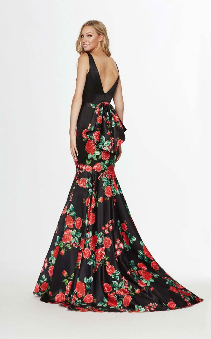 Angela and Alison 91037 Dress Black-Red