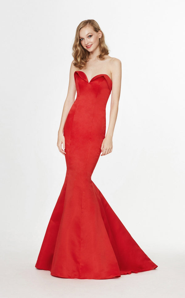 Angela and Alison 91068 Dress Hot-Red