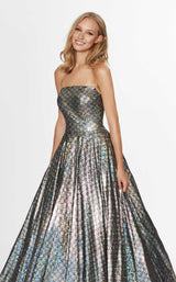 3 of 3 Angela and Alison 91127 Dress Titanium-Shimmer