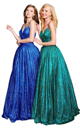 1 of 6 Nina Canacci 9138 Dress Emerald-Green