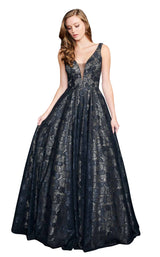 1 of 6 Nina Canacci 9140 Dress Black-Nude