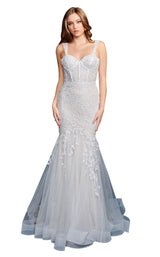 1 of 4 Nina Canacci 9141 Dress Ivory-Silver