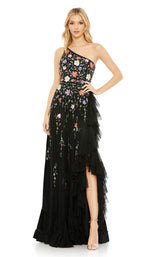 1 of 6 Mac Duggal 9164 Dress Black-Multi