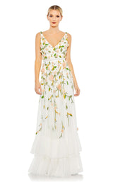 2 of 6 Mac Duggal 9171 Dress White-Multi