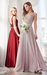 1 of 2 Cinderella Divine 9173 Dress Burgundy