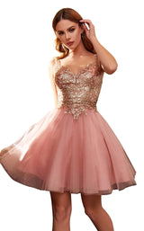 1 of 3 Cinderella Divine 9239 Dress Rose-Gold
