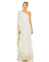 1 of 3 Mac Duggal 9251 Dress Cream-Gold