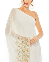 2 of 3 Mac Duggal 9251 Dress Cream-Gold