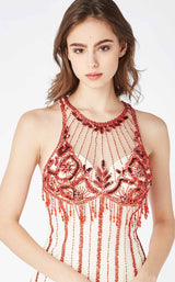 9 of 14 Faust 926 Dress Nude-Red