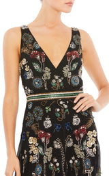 3 of 3 Mac Duggal 93548 Dress Black-Multi