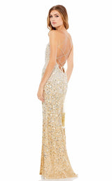 2 of 3 Mac Duggal 93553M Dress Champagne-Silver