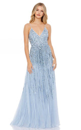 1 of 3 Mac Duggal 93566M Dress Fusion-Blue