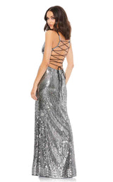 2 of 3 Mac Duggal 93576 Dress Black-Silver