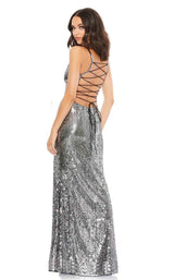 2 of 3 Mac Duggal 93576M Dress Black-Silver