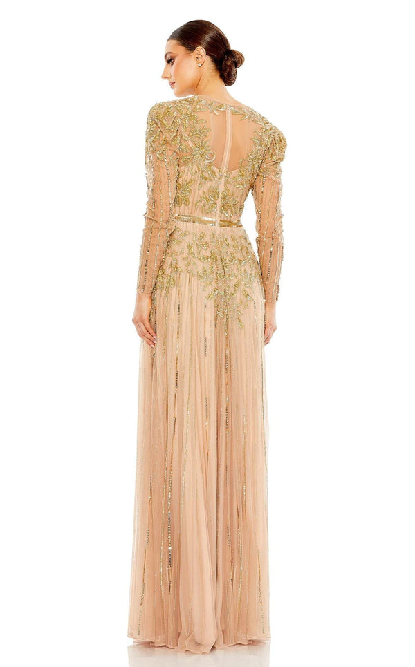 Mac Duggal 93638 Dress Nude-Gold