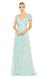 1 of 9 Mac Duggal 93692 Dress Aqua