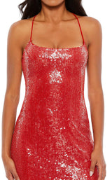 3 of 3 Mac Duggal 93721 Dress Cherry