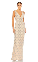 1 of 6 Mac Duggal 93744 Dress Nude-Silver