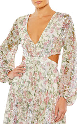 3 of 3 Mac Duggal 93746 Dress White-Multi