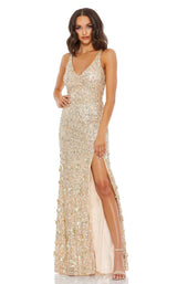 1 of 3 Mac Duggal 93800 Dress Nude-Silver