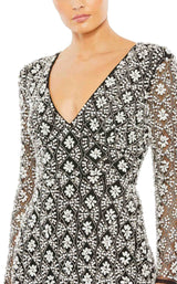 2 of 3 Mac Duggal 93808 Dress Black-Silver