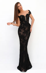 3 of 10 Tarik Ediz 93822 Dress Black