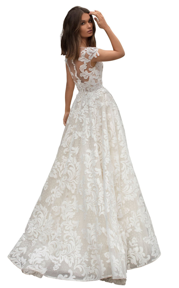 Tarik Ediz 93823 Dress Ivory