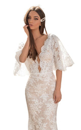 3 of 4 Tarik Ediz 93837 Dress Ivory