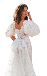 4 of 4 Tarik Ediz 93841 Dress Ivory