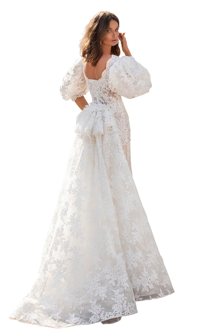 Tarik Ediz 93841 Dress Ivory