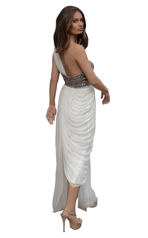 Tarik Ediz 93856 Dress Ivory