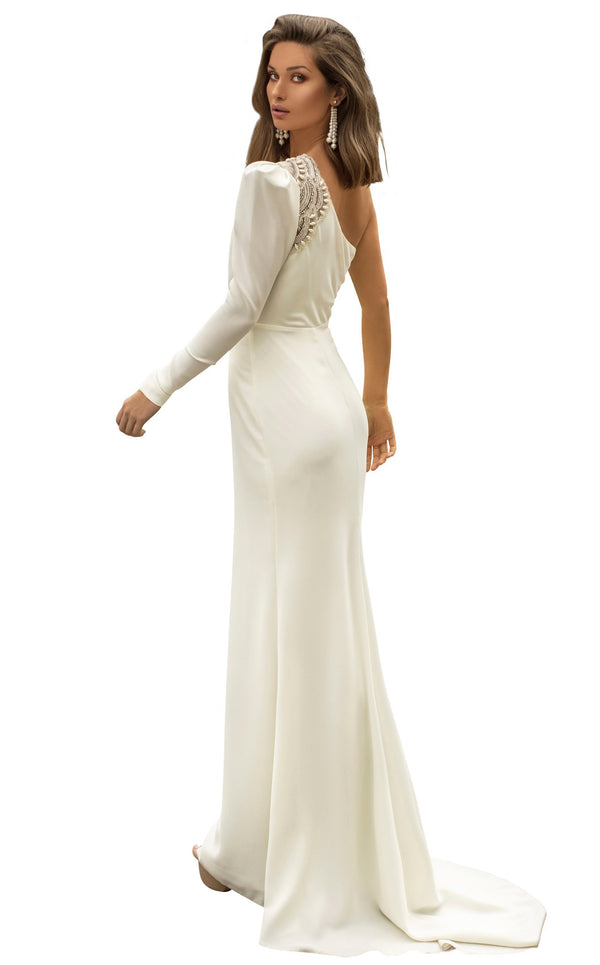 Tarik Ediz 93865 Dress Ivory