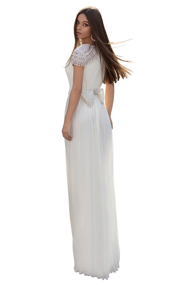 Tarik Ediz 93867 Dress Ivory