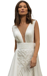 5 of 6 Tarik Ediz 93913 Dress Ivory