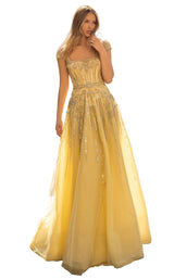 1 of 4 Tarik Ediz 93915 Dress Yellow