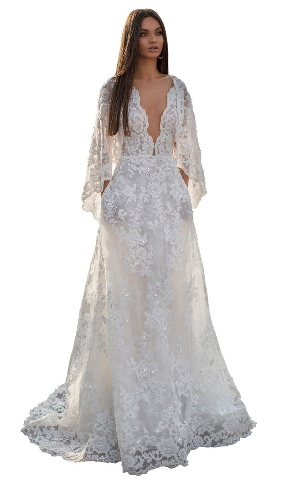 Tarik Ediz 93925 Dress Ivory