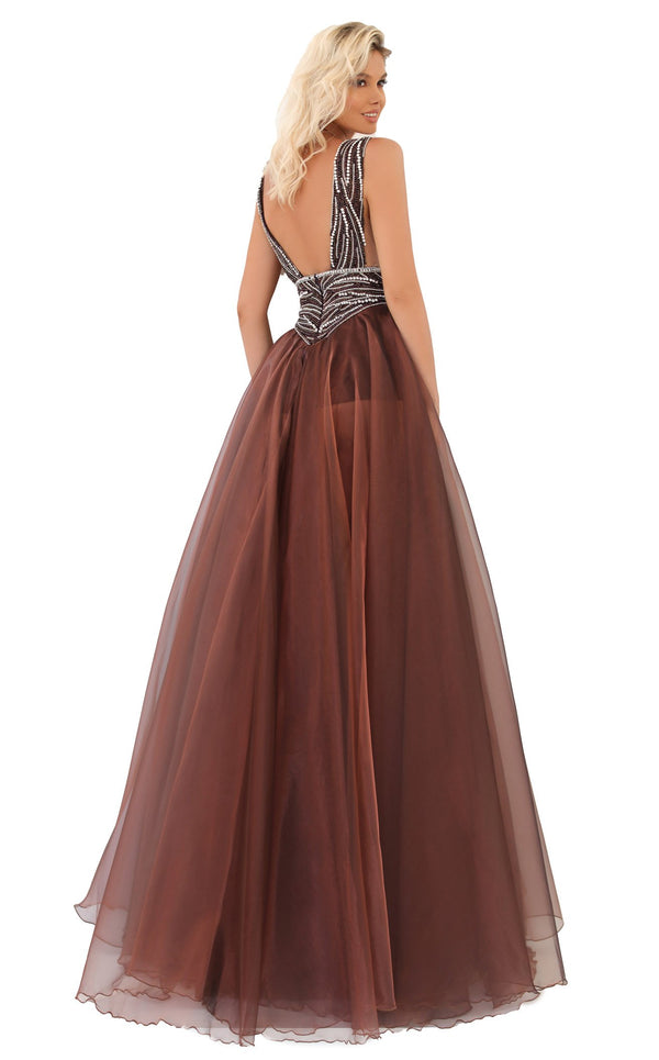 Tarik Ediz 93939 Dress Brown