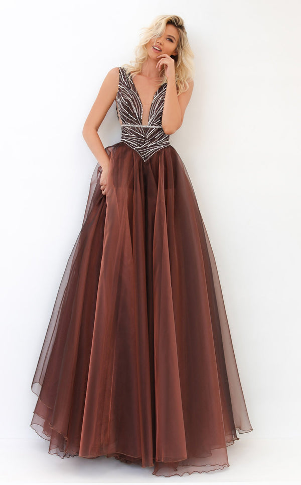 Tarik Ediz 93939 Dress Brown