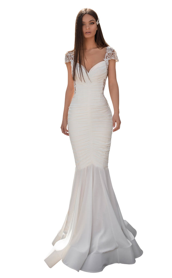 Tarik Ediz 93942 Dress Ivory