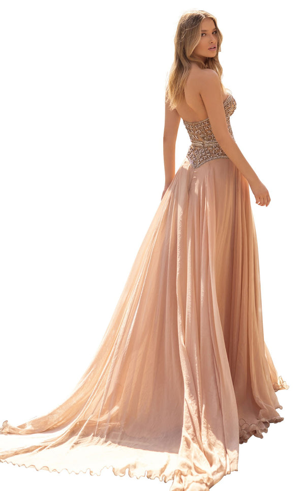 Tarik Ediz 93948 Dress Nude