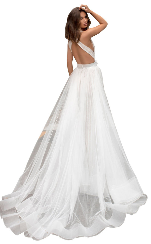 Tarik Ediz 93953 Dress Ivory