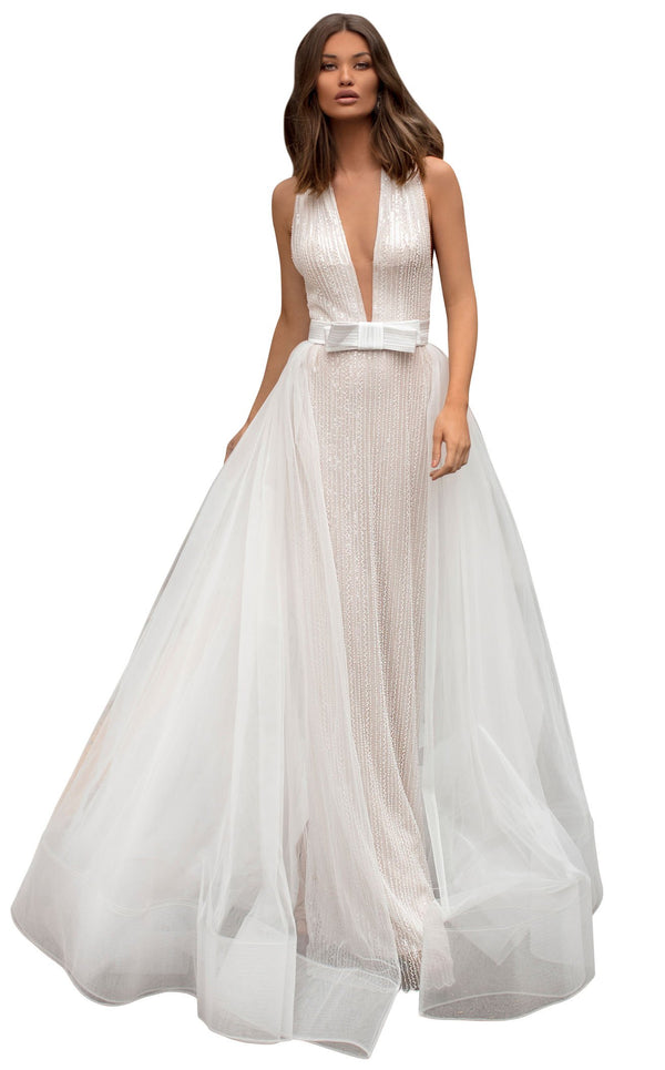 Tarik Ediz 93953 Dress Ivory