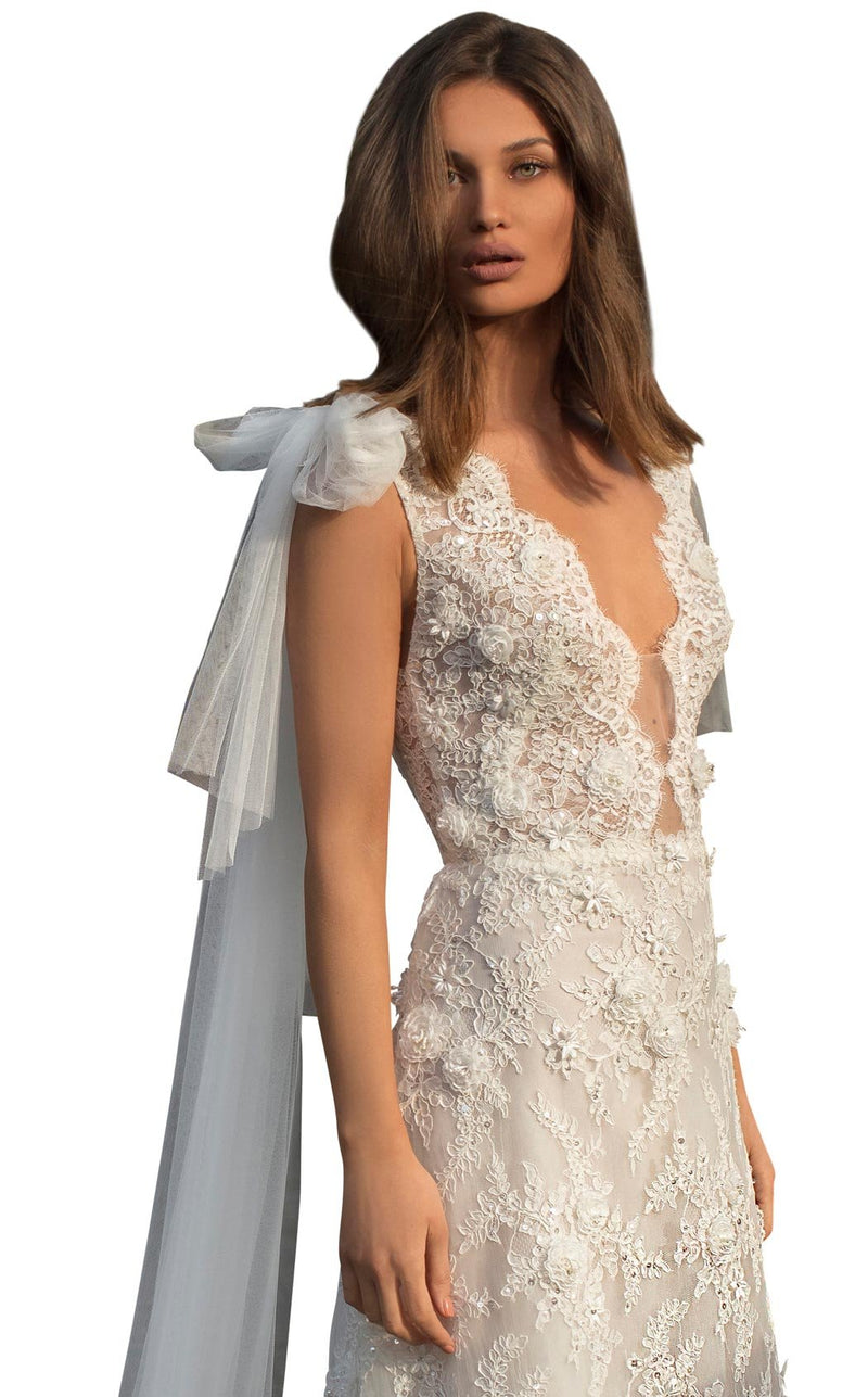 Tarik Ediz 93956 Dress Ivory