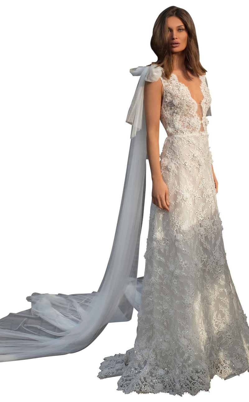 Tarik Ediz 93956 Dress Ivory