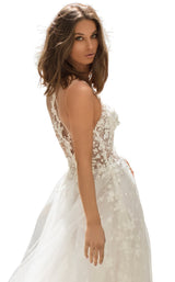 4 of 4 Tarik Ediz 93965 Dress Ivory